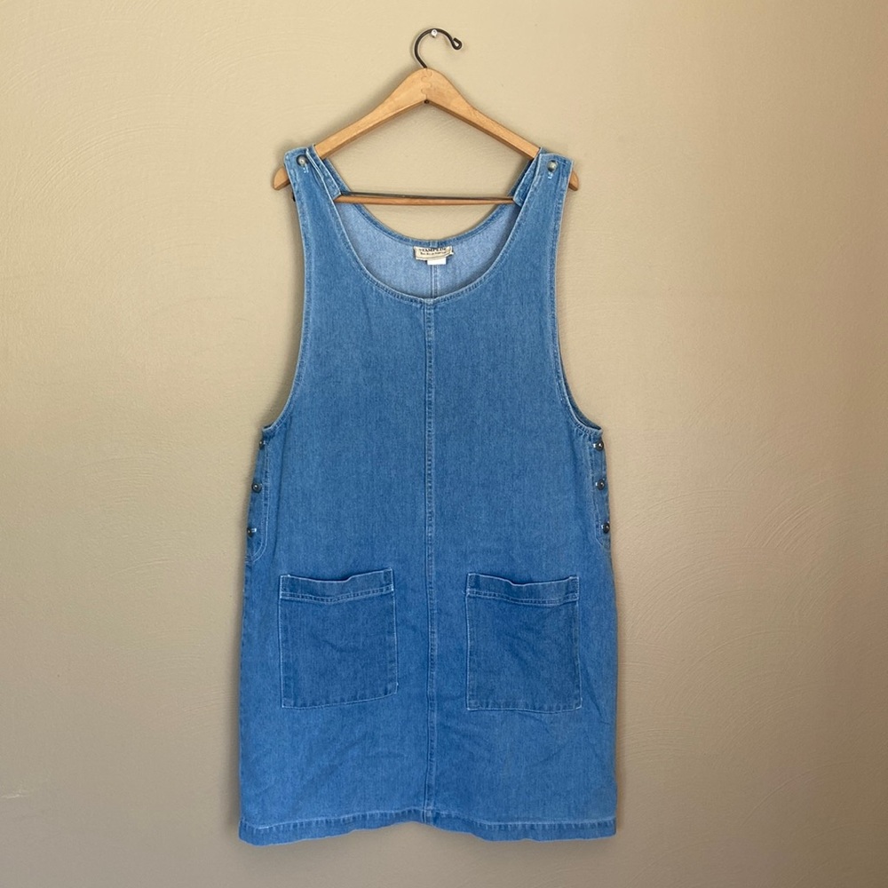 Light blue pinafore dress